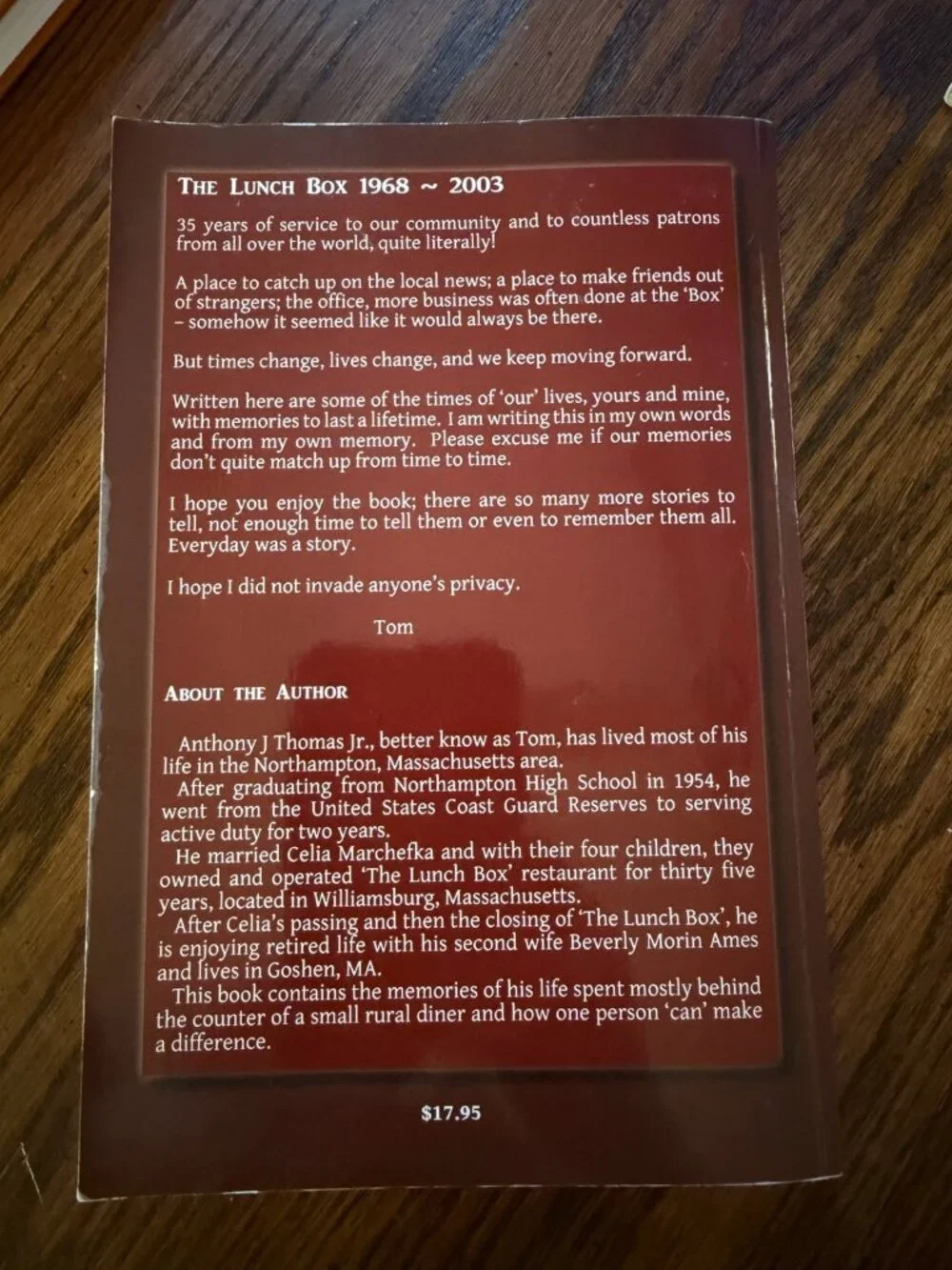 The Lunch Box …Crossroads Of Williamsburg A Memoir Anthony‎ J Thomas Jr.